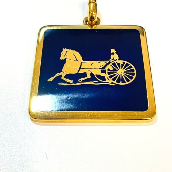 Celine Carriage Plate Pendant Top Key Ring Mede In Italy X2007 - Picture 2 of 4